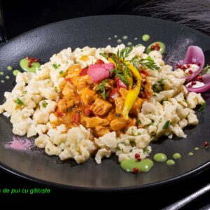 Papricaș de pui cu găluște 380g, E 202, E224