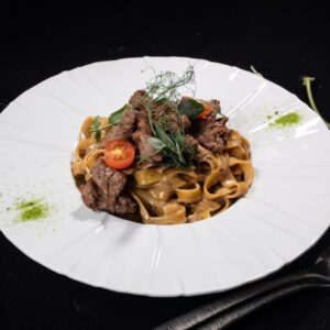 Tagliatelle Funghi Porcini cu mușchi de vită 400g, E621, E627