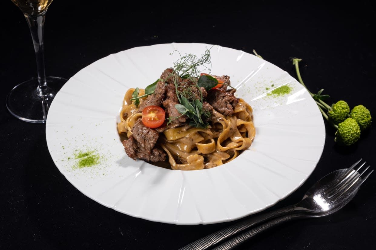 Tagliatelle Funghi Porcini cu mușchi de vită 400g, E621, E627